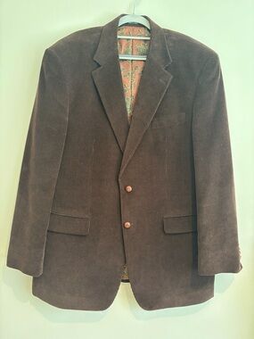Ralph Lauren Brown Corduroy Sport Coat with Paisley Lining